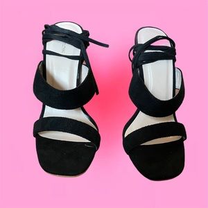COPY - Pretty Little Thing Black Wrap Up heel